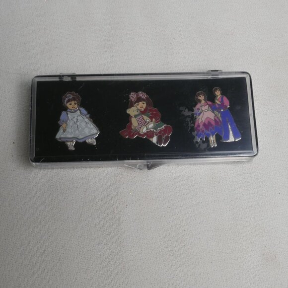 Marie Osmond 2001 Collectible Dolls Enamel Pin Set of 3 beautiful pins NIB VTG - Picture 1 of 5